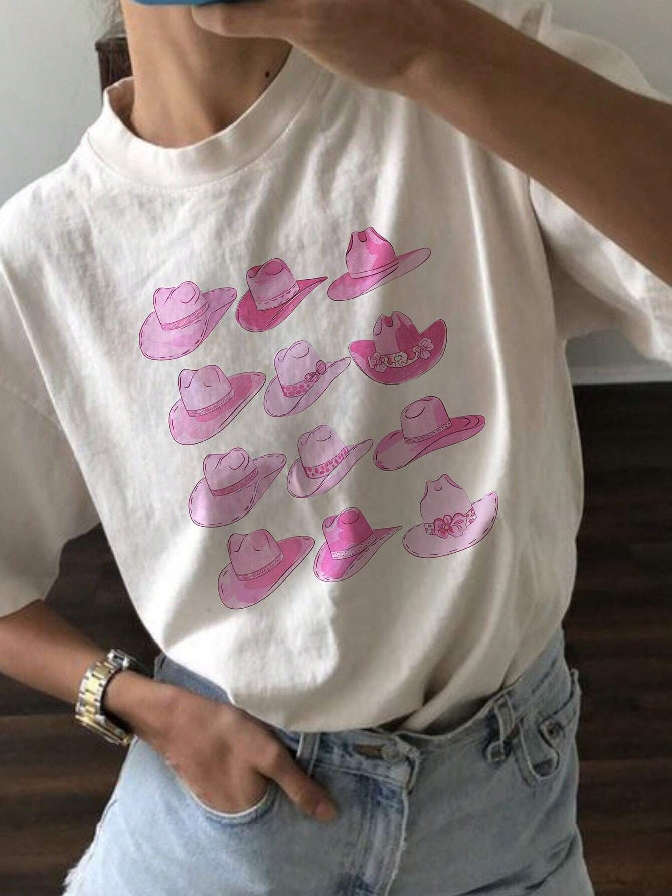 Stylish Versatile Slim-fit Womens T-shirt With A Printed Pattern - Image 6