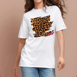 Retro Casual Fashion Pure Cotton Leopard-Print T-Shirt