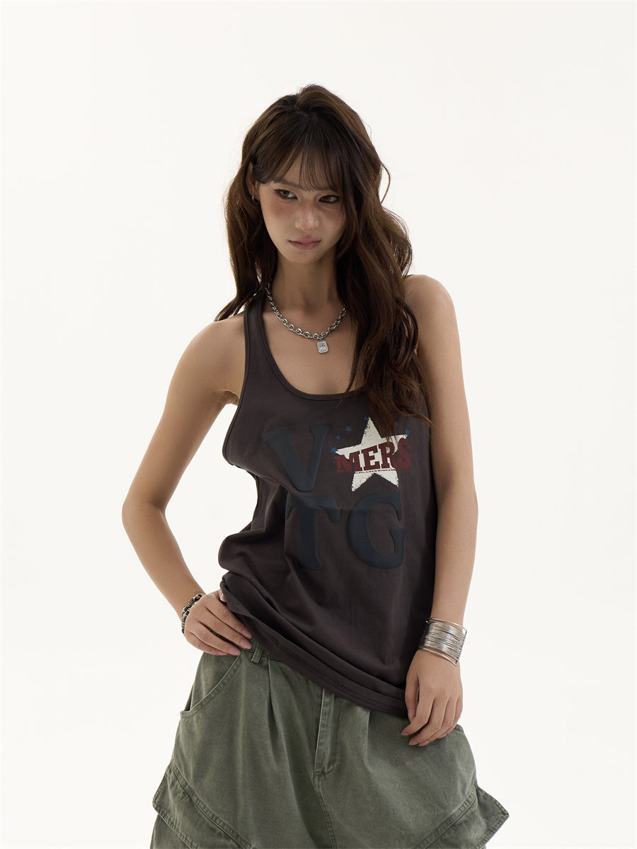 Women's Design Wine Red Printed Sleeveless Vest - Image 6